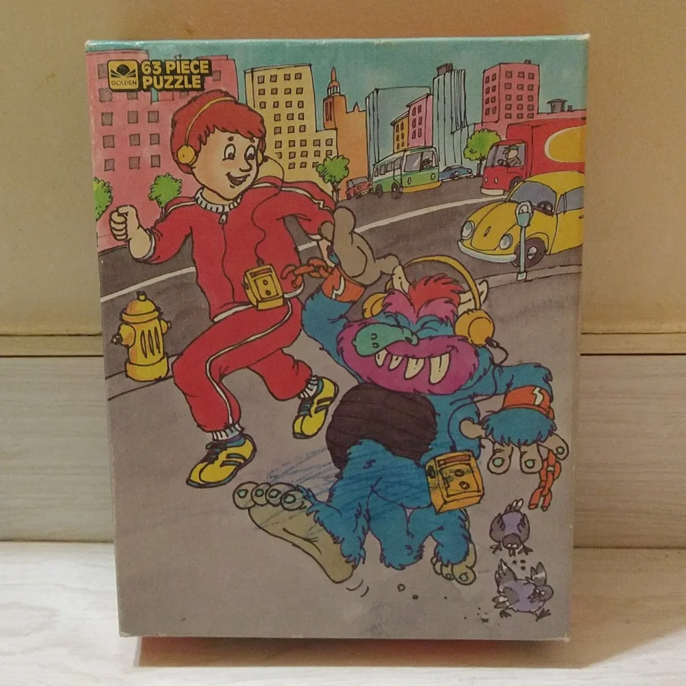 Vintage 1986 My Pet Monster 63 Piece Jigsaw Puzzle Set (Complete)